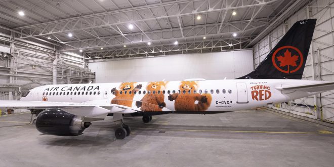 Air Canada presenta su avión alusivo a “Turning Red”, la nueva película de Disney y Pixar