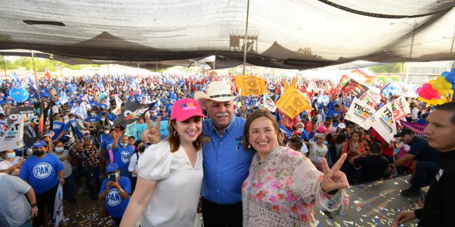 Acompaña Xóchitl Galvez a cierre de campaña de “El Truko” en Nuevo Laredo