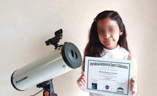 Ashley Martínez, la niña mexicana que descubrió un asteroide y fue reconocida por la NASA