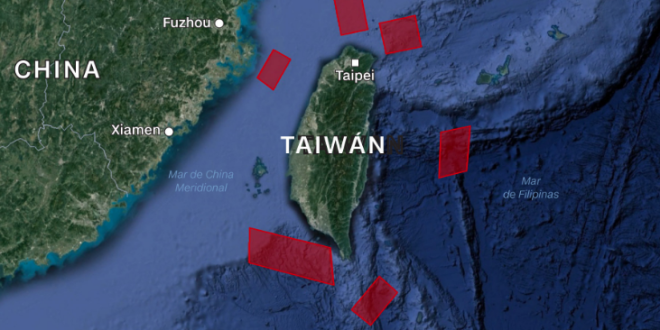 Ejercicios militares de China en Taiwán amenazan con impactar el comercio mundial