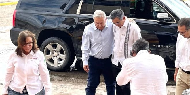 Américo tiene todo el respaldo; “regresaré con todo el gabinete para apoyarlo”: AMLO