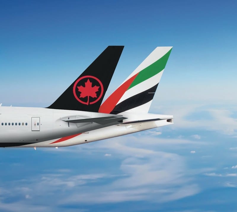 Air Canada y Emirates activan código compartido