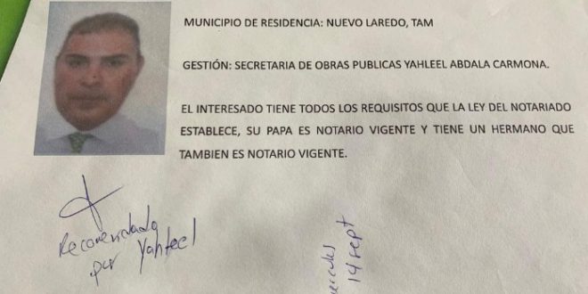 Cancela gobierno de Tamaulipas otras 3 notarías; una de ellas la gestionó Yahleel Abdala
