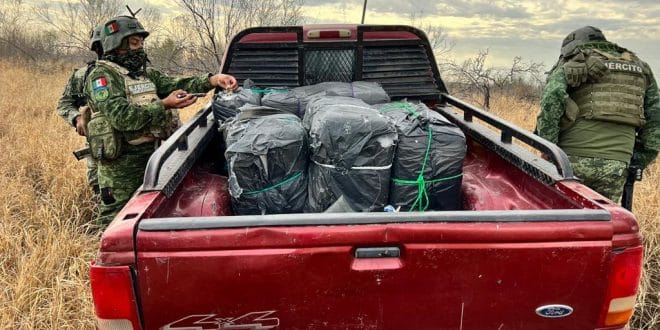 Realizan militares primer decomiso del año de mariguana y cocaína