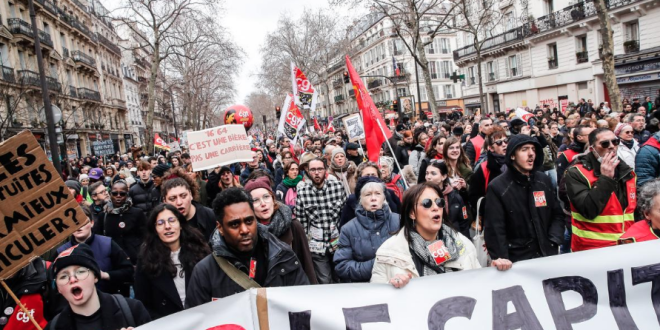Continuan protestas en Francia por reforma de Macron a sistema de pensiones
