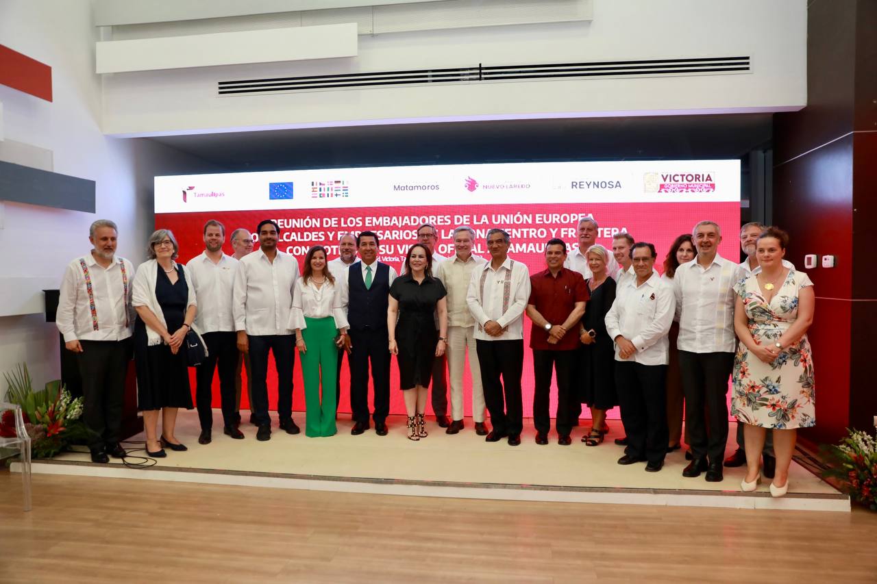 PRESENTA ALCALDESA CANTUROSAS VENTAJAS DE NUEVO LAREDO ANTE EMBAJADORES DE UNIÓN EUROPEA