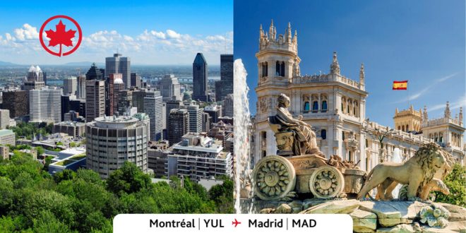 Air Canada anuncia nueva ruta anual entre Montreal y Madrid