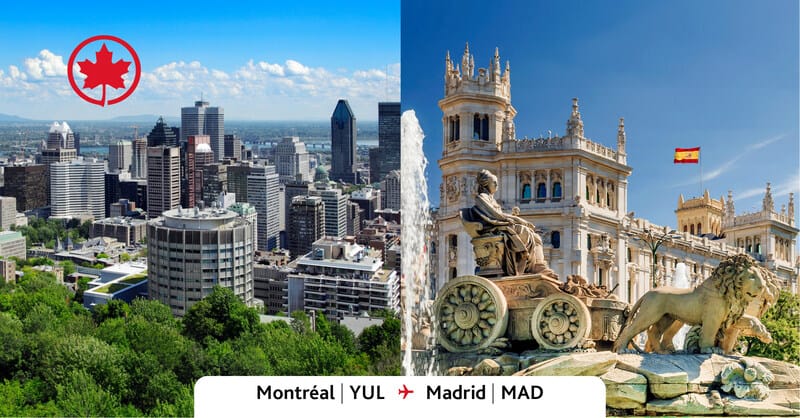 Air Canada anuncia nueva ruta anual entre Montreal y Madrid