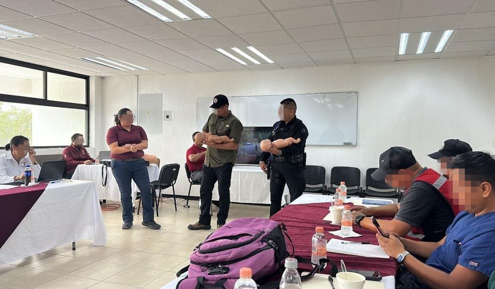Personal de la Guardia Estatal se capacita en Soporte Vital Básico*￼