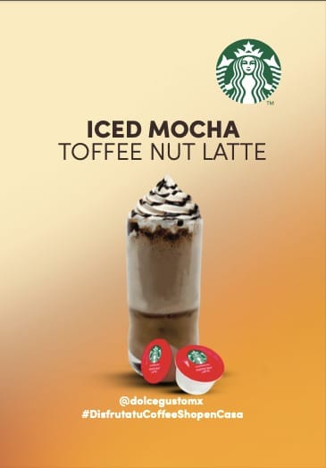¡LA NAVIDAD SE ADELANTA! ICED MOCHA TOFFEE NUT LATTE, EL DRINK PERFECTO PARA DARLE UN SABOR DULCE A LA TEMPORADA￼