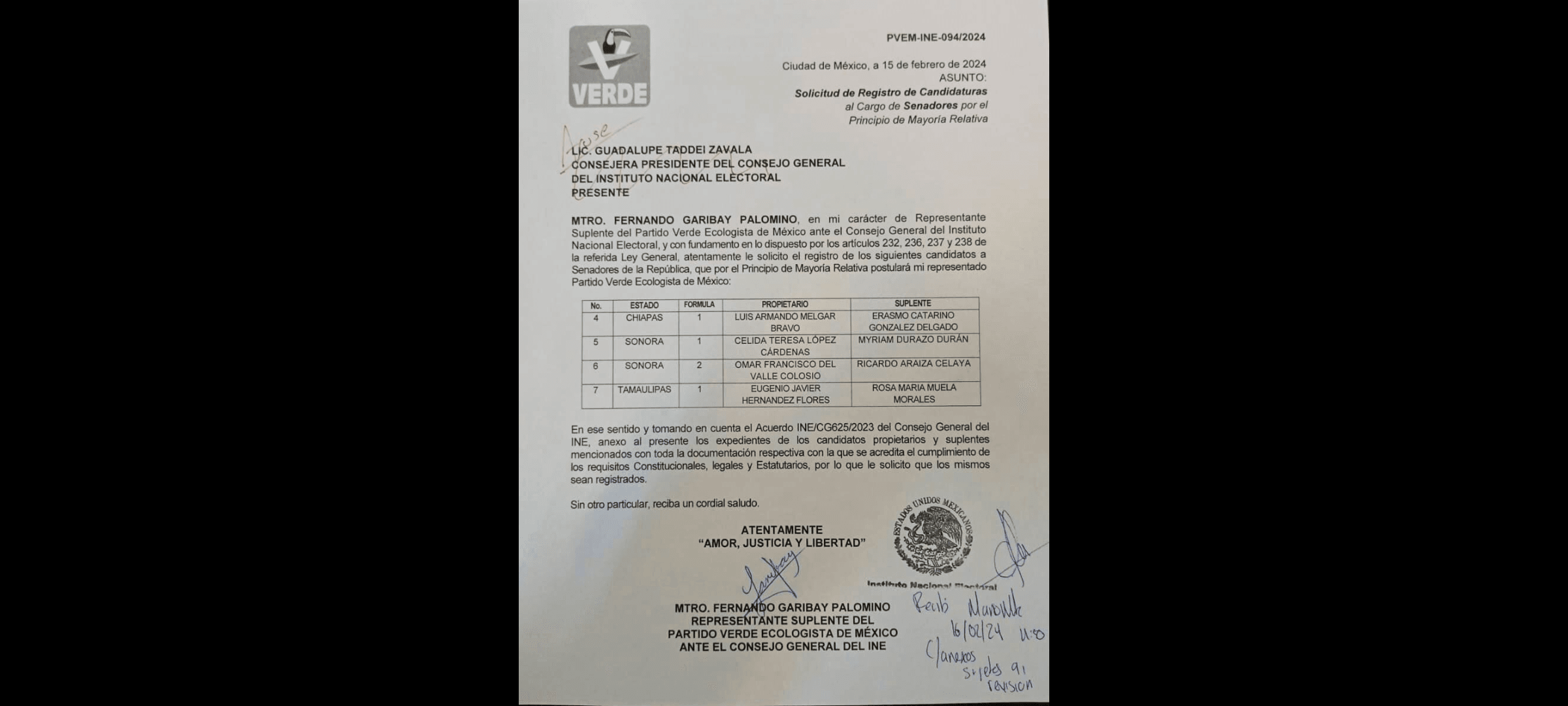 Se registra Hernández Flores