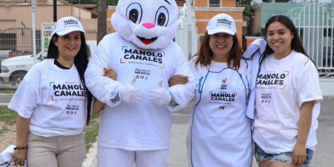 Brigadistas de Manuel Canales Bermea, candidato a Diputado Federal por la Alianza Fuerza y Corazón por México recorren parques y llevan mensaje a la ciudadanía