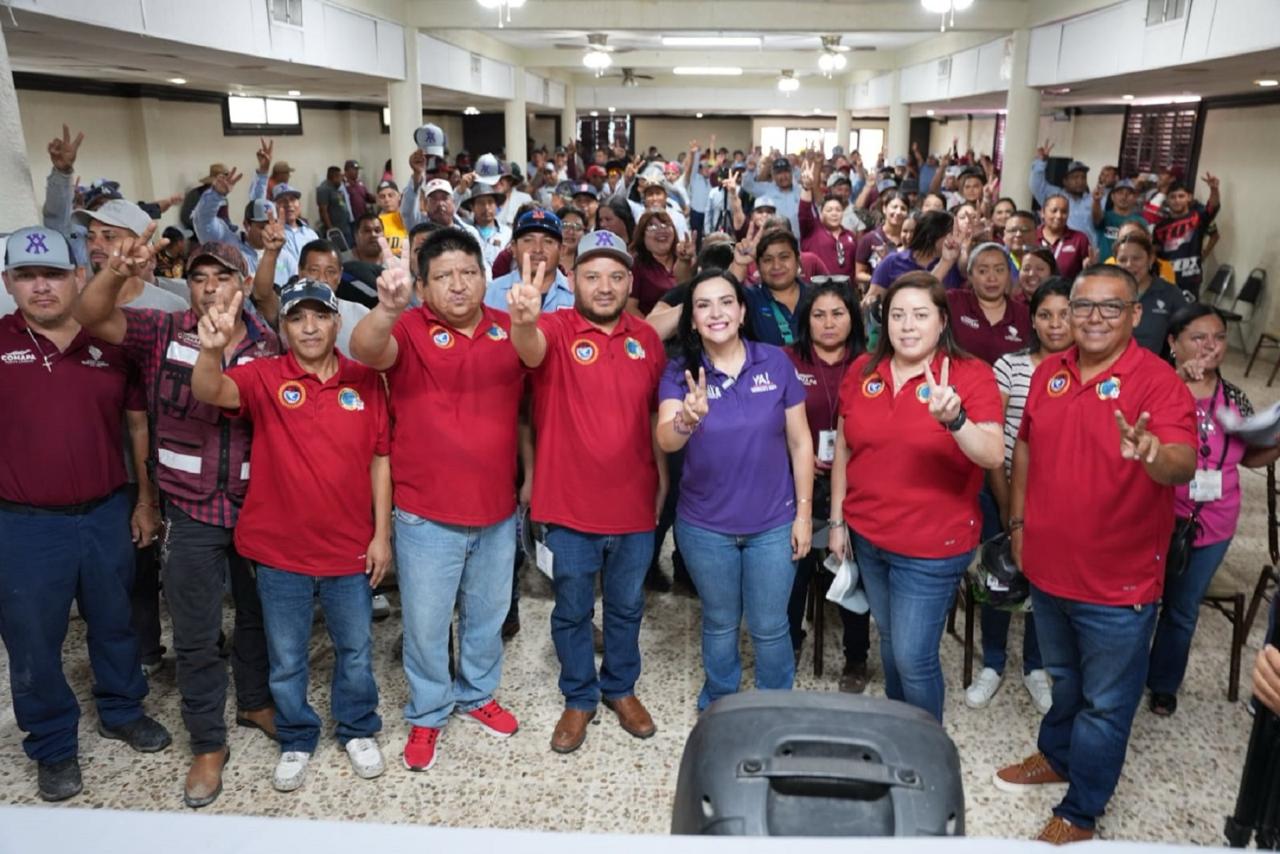 En un hecho histórico, el sindicato de COMAPA se suma a la campaña de Yahleel Abdala