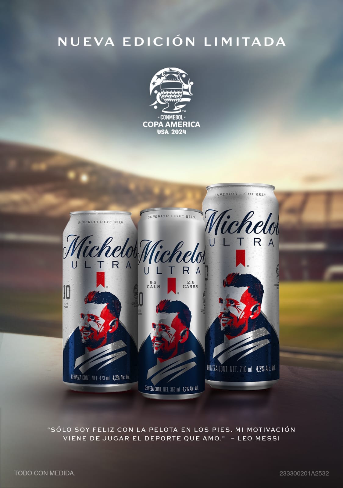 MICHELOB ULTRA LANZA LATA EDICIÓN ESPECIAL EN HONOR A MESSI