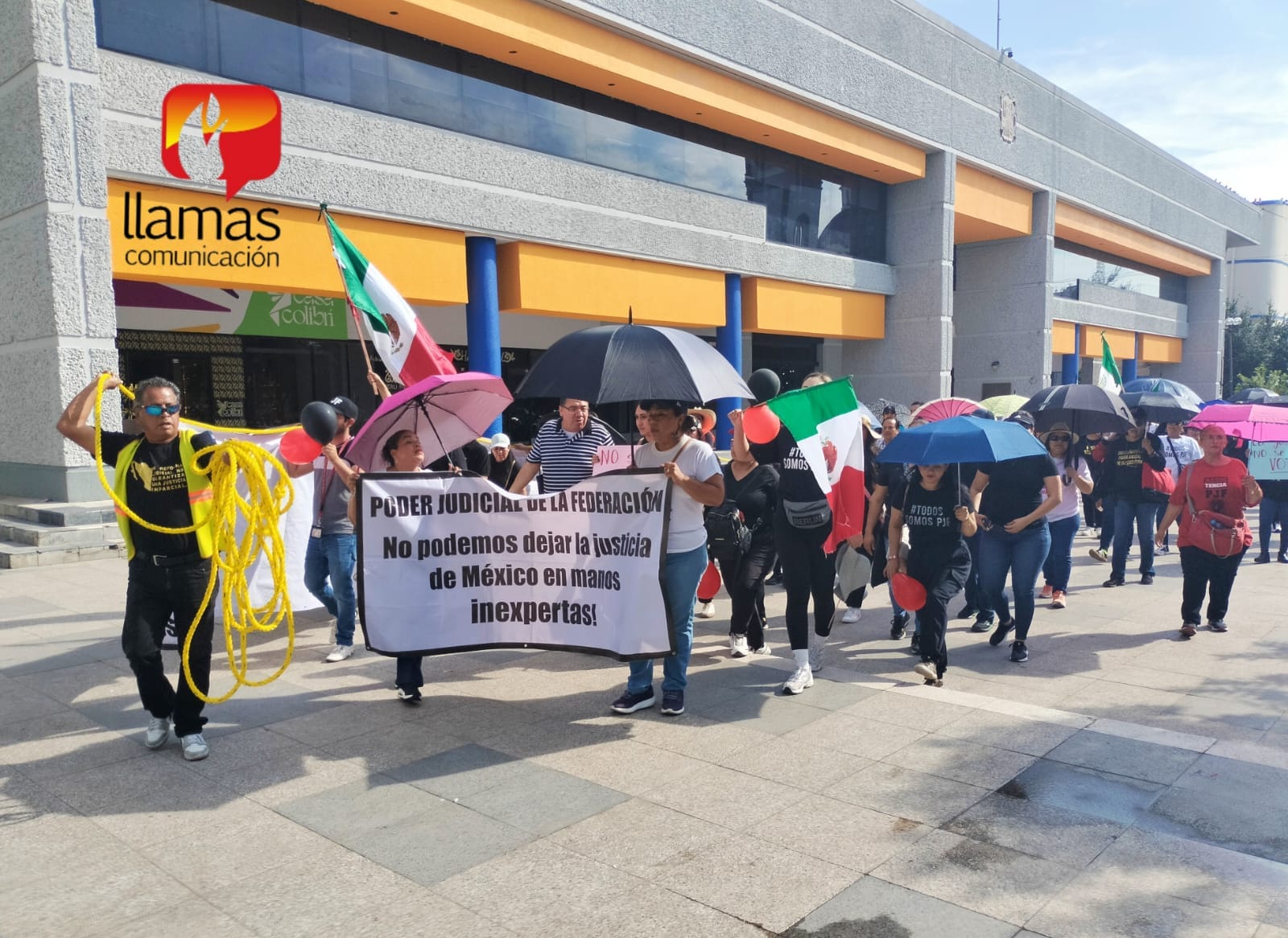 Mantienen protestas trabajadores del Poder Judicial en Tamaulipas