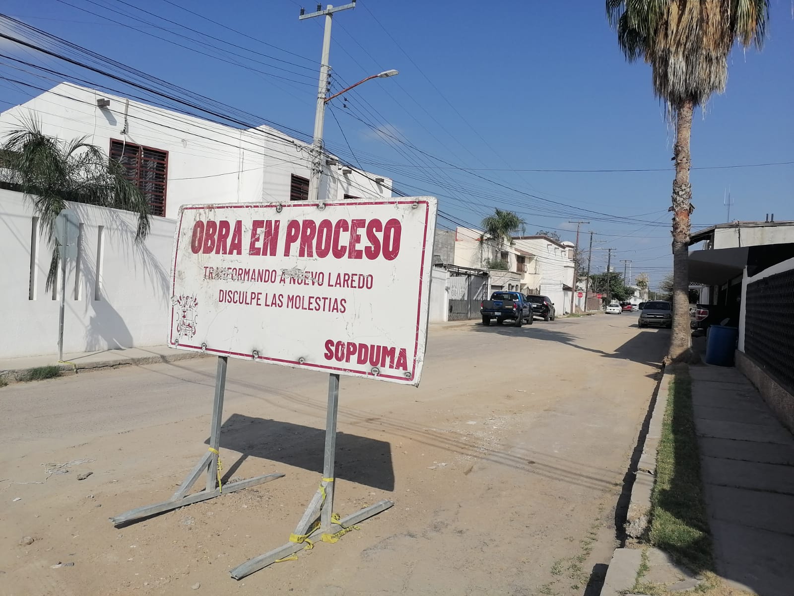 Obras paralizadas en Nuevo Laredo: A pesar de millonaria inversión, las calles siguen bloqueadas y abandonadas