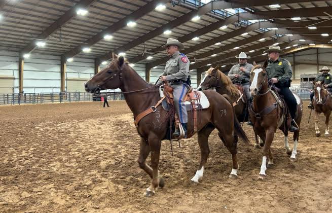 Lanza DPS policía montada