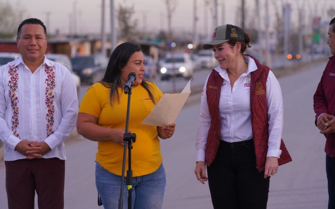 Entrega Carmen Lilia Canturosas vialidad en Reservas Territoriales