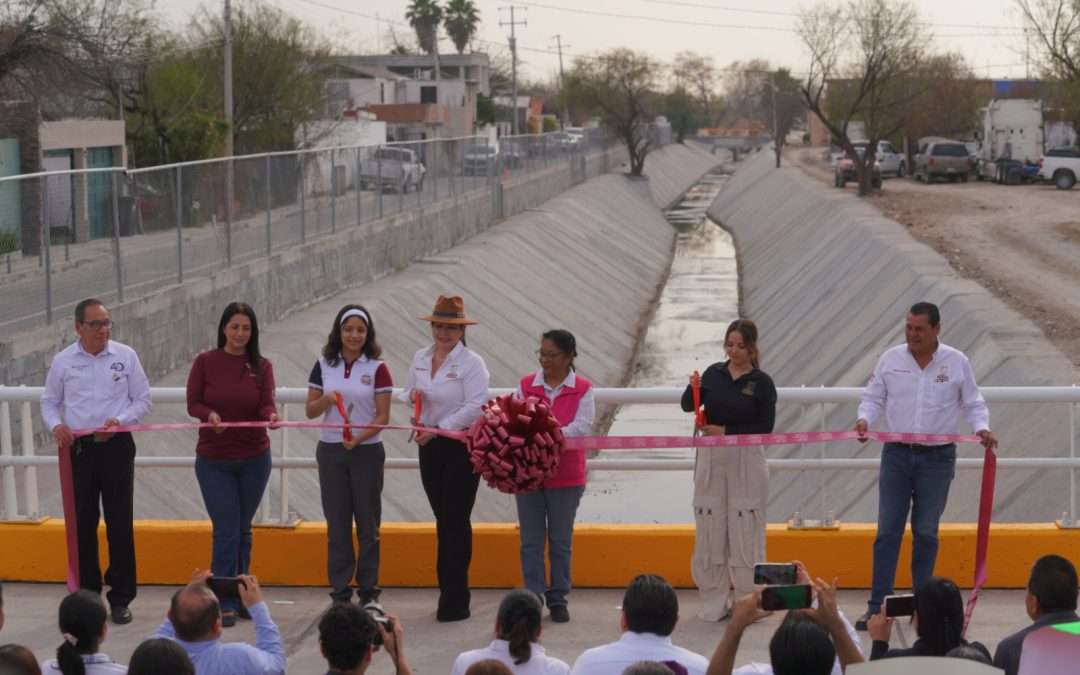 Entrega alcaldesa colector pluvial Concordia