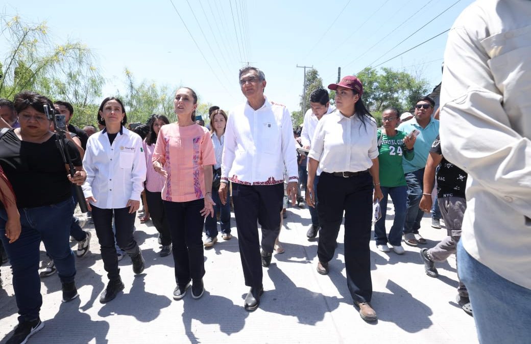 Supervisa Claudia Sheinbaum zonas afectadas y encabeza acto de vivienda en Tamaulipas