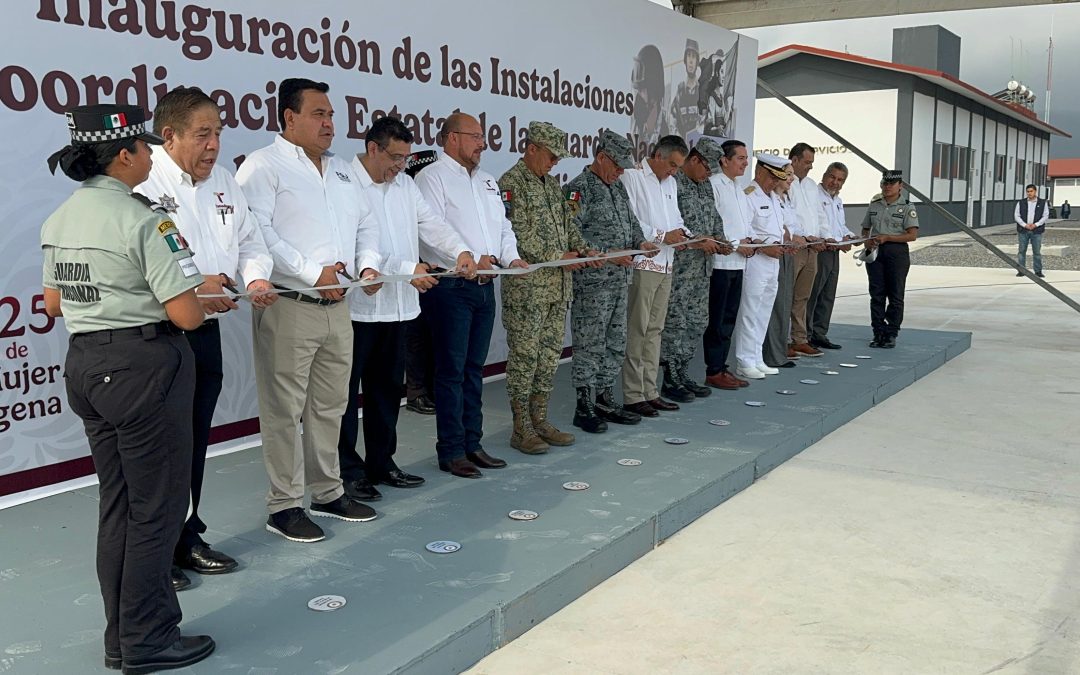Inauguran gobernador y mandos militares, instalaciones de la Guardia Nacional en Tamaulipas