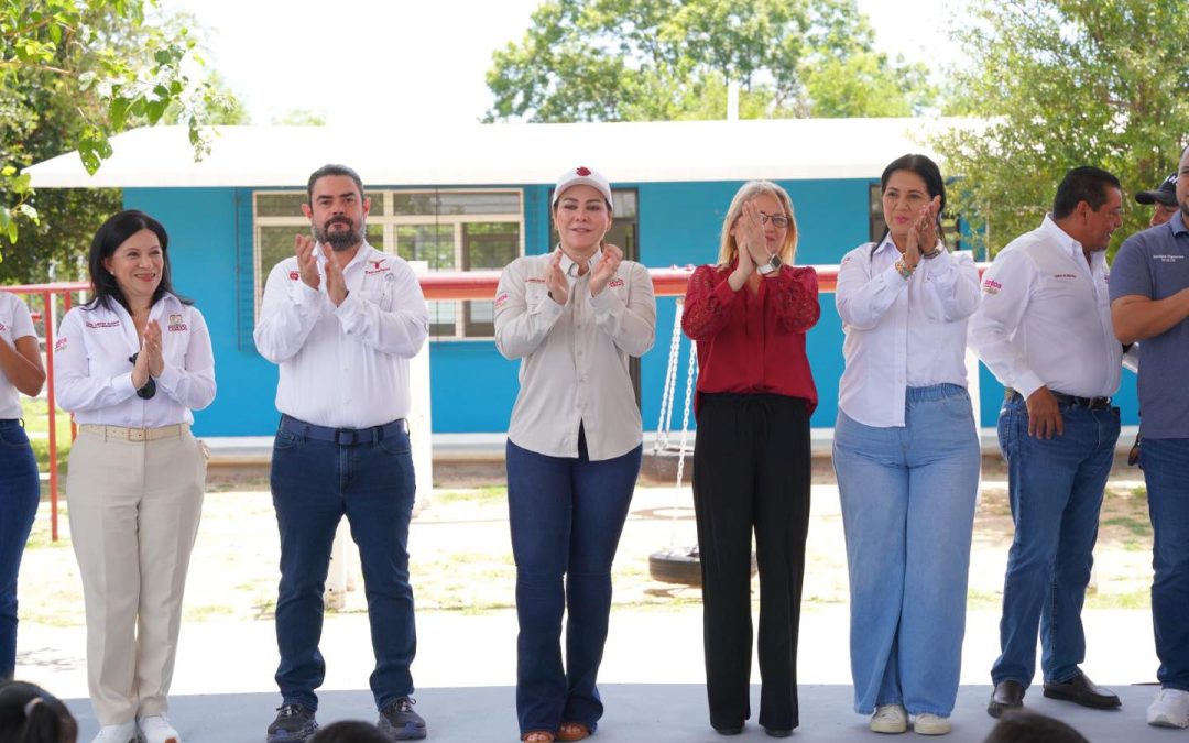 Entrega Carmen Lilia obras educativos en el sur y poniente de Nuevo Laredo