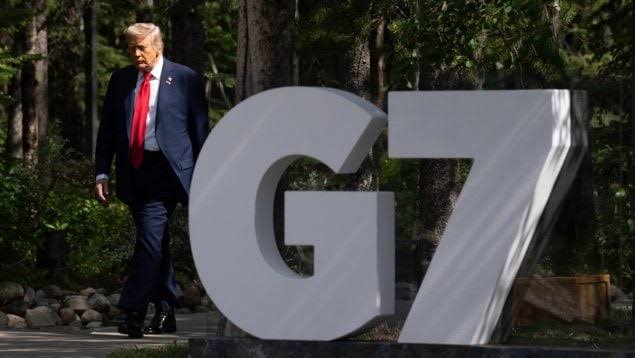 Abandona Trump la cumbre del G-7; niega que busque alto el fuego, dice querer “un final real”