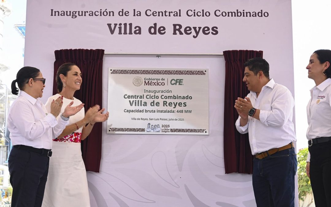 Inaugura Sheinbaum planta de ciclo combinado en San Luis Potosí y anuncia 60 más en su sexenio