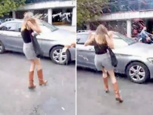 Agreden a “Lady Racista” tras comparecencia en Ciudad de México