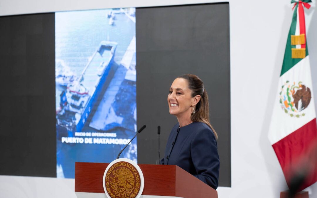 Reconoce Sheinbaum trabajo para construir Puerto del Norte