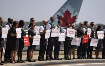 Interviene gobierno de Canadá en huelga de sobrecargos de Air Canada