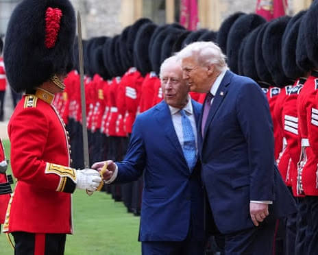 Reciben a Trump con honores en el castillo de Windsor