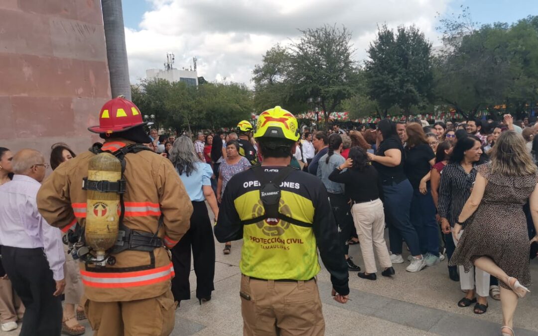 Participan miles de tamaulipecos en Simulacro Nacional