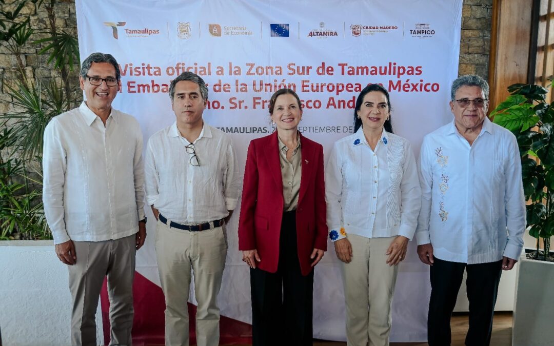 Recibe secretaria de economía a embajador de la Unión Europea