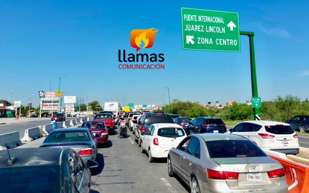 Colapsa Guardia Nacional cruces internacionales en Nuevo Laredo por operativos de seguridad