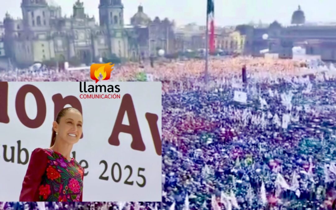 Logra Sheinbaum Pardo multitudinario informe en el Zócalo