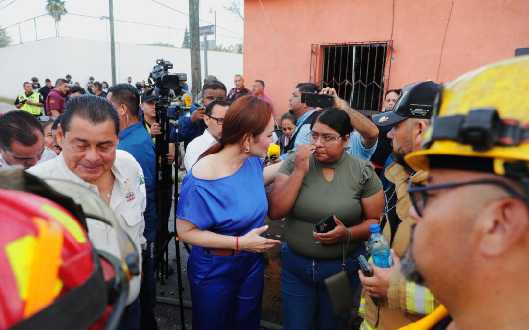 Responde Carmen Lilia con apoyo inmediato a familias afectadas por explosión en Infonavit