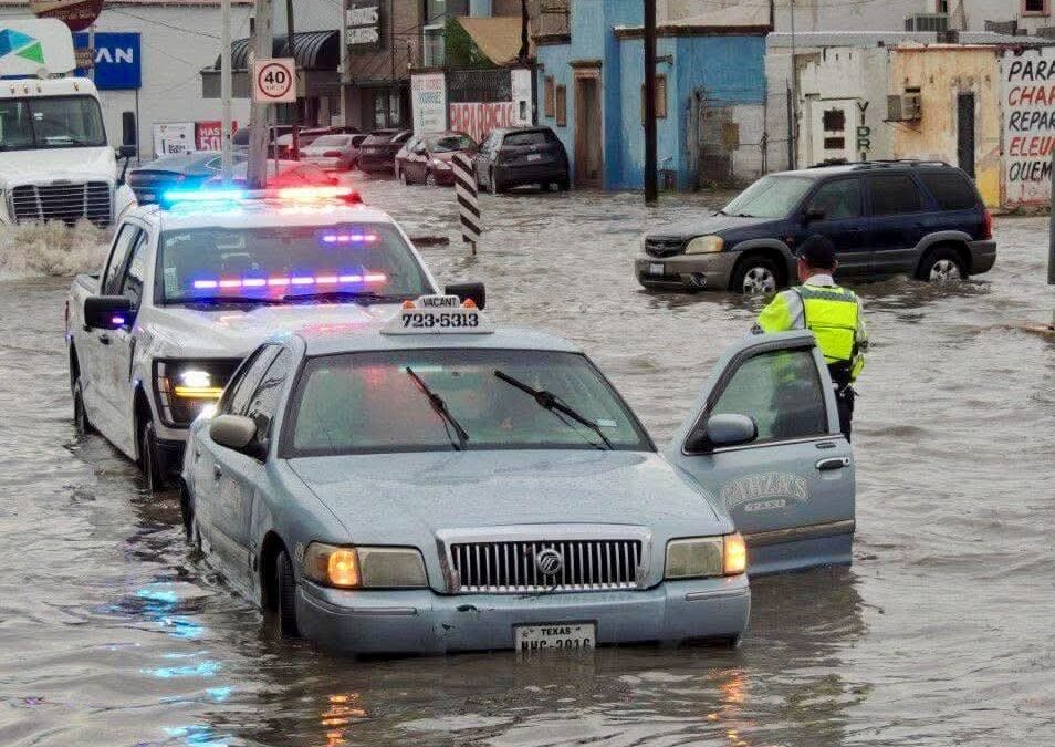 Provoca frente frío lluvias e inundaciones en Nuevo Laredo