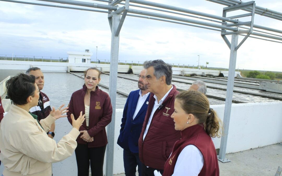 Supervisa Américo rehabilitación de tratadora de aguas en Nuevo Laredo