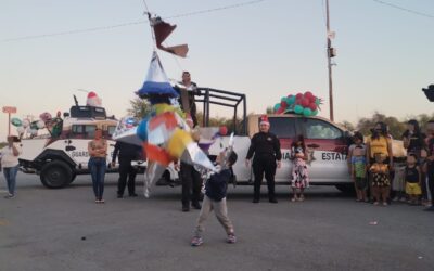 Personal de la Guardia Estatal Alegra a Niñez Neolaredense