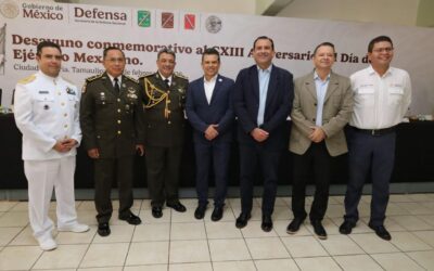 Participa Alcalde de Victoria en Ceremonia de Aniversario del Ejército Mexicano.