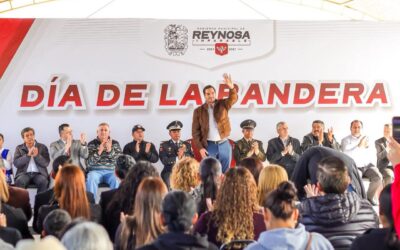 Conmemoró Escuela Escudo Nacional Día de la Bandera con Alcalde de Reynosa