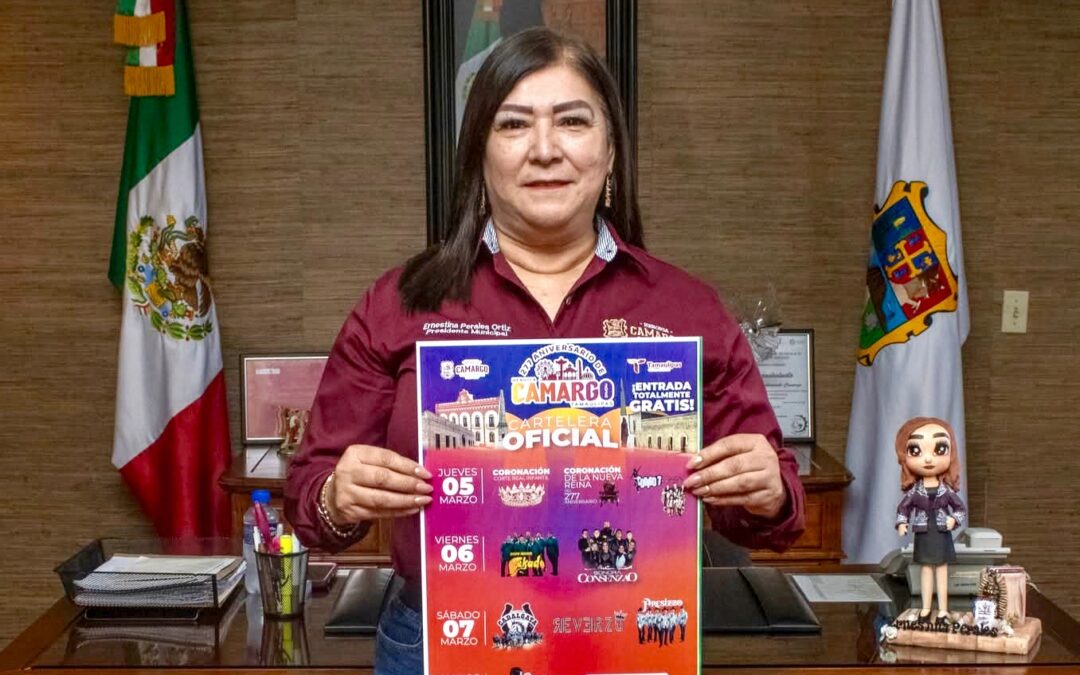 Invita Ernestina Perales a Celebrar 277 Años de Historia y Orgullo Camarguense