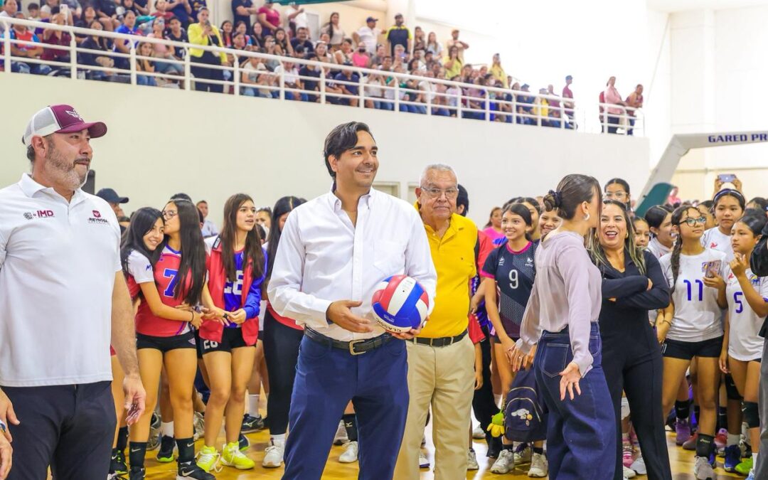 Inauguró Alcalde Carlos Peña Ortiz Torneo Municipal de Voleibol del 277 Aniversario de Reynosa