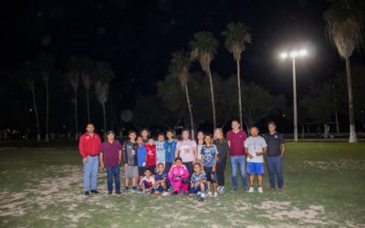 Supervisa Ernestina Perales Moderno Alumbrado en Unidad Deportiva