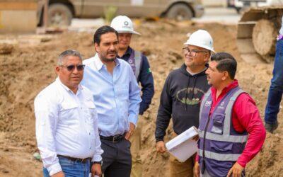 Supervisó Carlos Peña Ortiz rehabilitación de puente en Hacienda Las Bugambilias