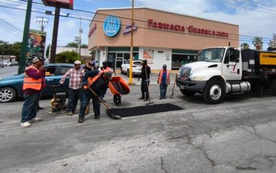 Llega Bacheo a Colonias Nacozari, Del Periodista y Las Palmas.