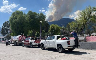 Combate Protección Civil incendio forestal en Miquihuana; 69 hectáreas afectadas