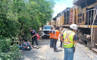 Colisionan Locomotoras y Descarrila una en Nuevo Laredo