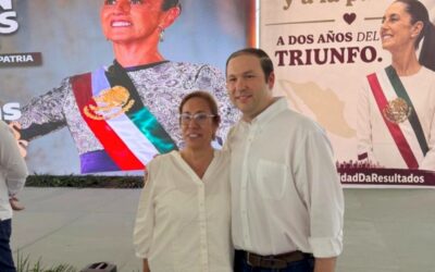 Presente Pedro Lozano con Contingente de Nuevo Laredo en Respaldo a Sheinbaum
